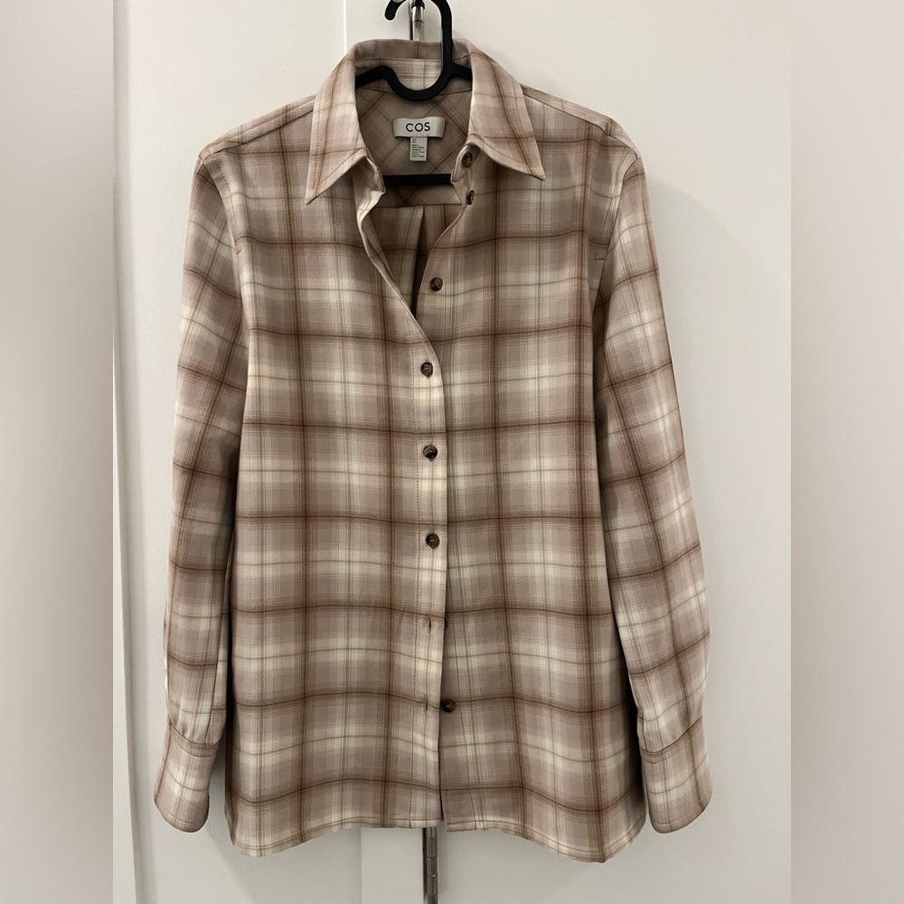 COS Women's Brown Plaid Shirt